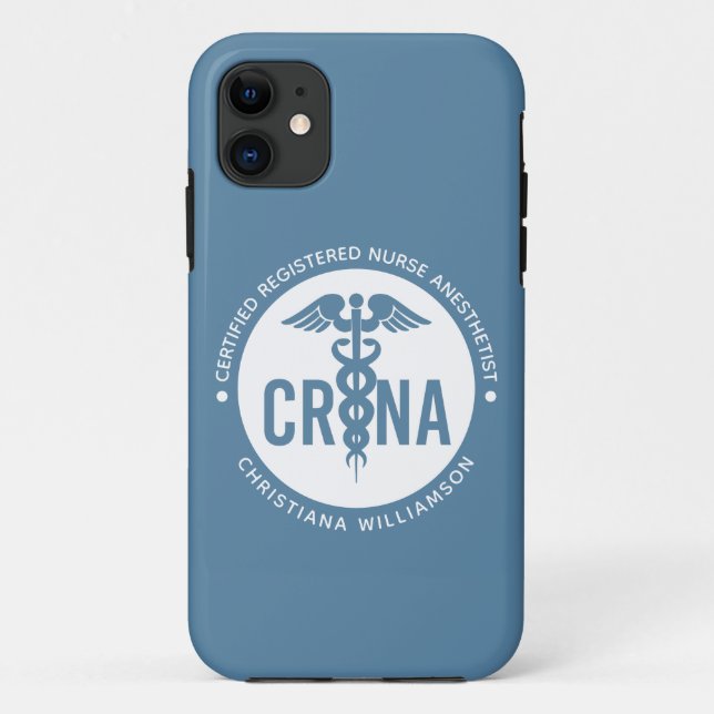 Custom CRNA Certified Registered Nurse Anaesthetis Case-Mate iPhone Case (Back)