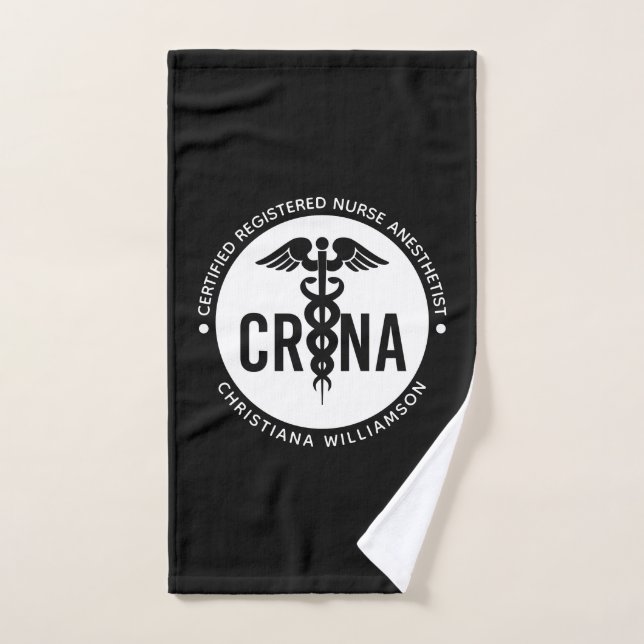Custom CRNA Certified Registered Nurse Anaesthetis Hand Towel (Hand Towel)