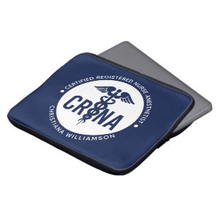 Custom CRNA Certified Registered Nurse Anaesthetis Laptop Sleeve