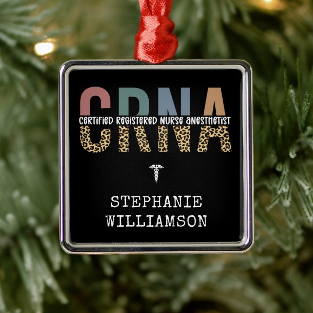 Custom CRNA Certified Registered Nurse Anaesthetis Metal Tree Decoration (Tree)