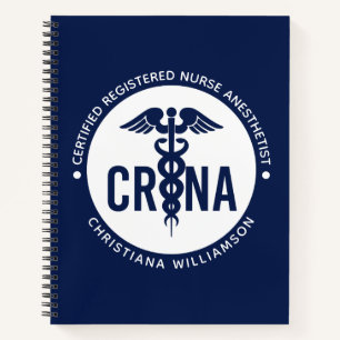 Custom CRNA Certified Registered Nurse Anaesthetis Notebook