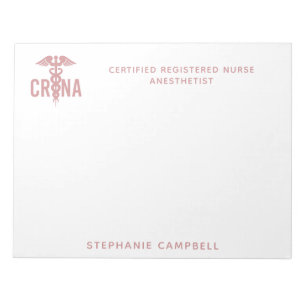 Custom CRNA Certified Registered Nurse Anaesthetis Notepad