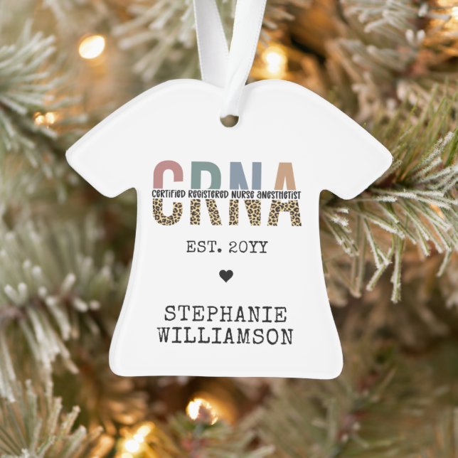Custom CRNA Certified Registered Nurse Anaesthetis Ornament (Tree)