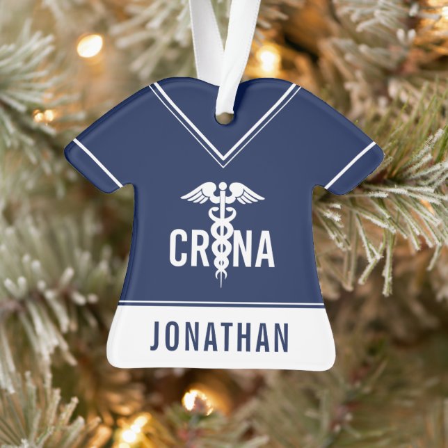 Custom CRNA Certified Registered Nurse Anaesthetis Ornament (Tree)