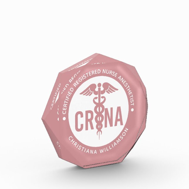 Custom CRNA Certified Registered Nurse Anaesthetis Photo Block (Left)