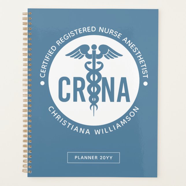 Custom CRNA Certified Registered Nurse Anaesthetis Planner (Front)