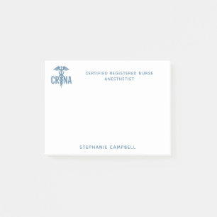 Custom CRNA Certified Registered Nurse Anaesthetis Post-it Notes