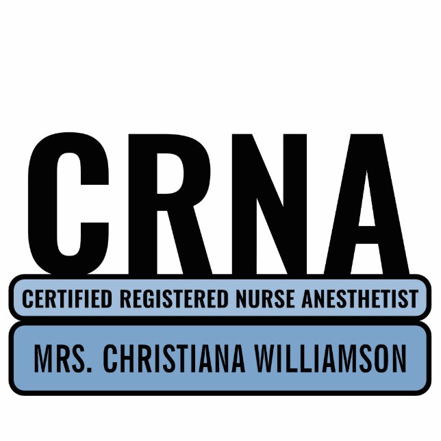 Custom CRNA Certified Registered Nurse Anaesthetis Standing Photo Sculpture (Front)