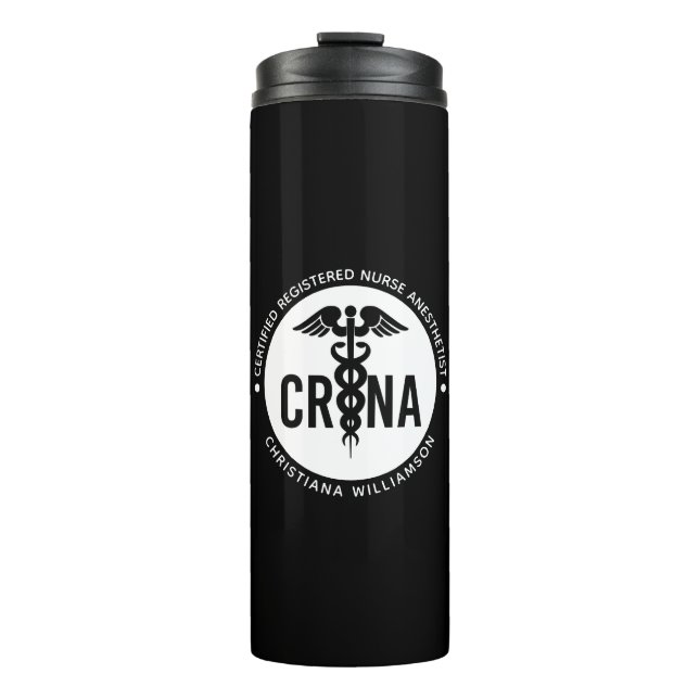 Custom CRNA Certified Registered Nurse Anaesthetis Thermal Tumbler (Front)