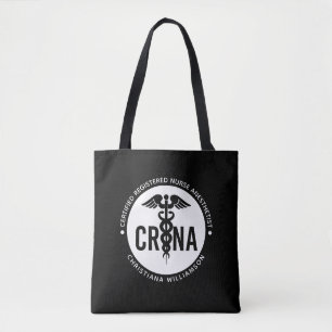 Custom CRNA Certified Registered Nurse Anaesthetis Tote Bag