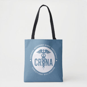 Custom CRNA Certified Registered Nurse Anaesthetis Tote Bag
