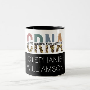 Custom CRNA Certified Registered Nurse Anaesthetis Two-Tone Coffee Mug