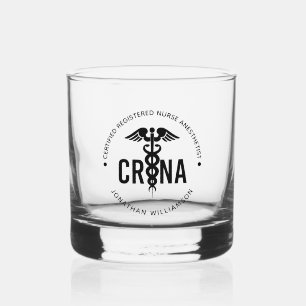 Custom CRNA Certified Registered Nurse Anaesthetis Whiskey Glass