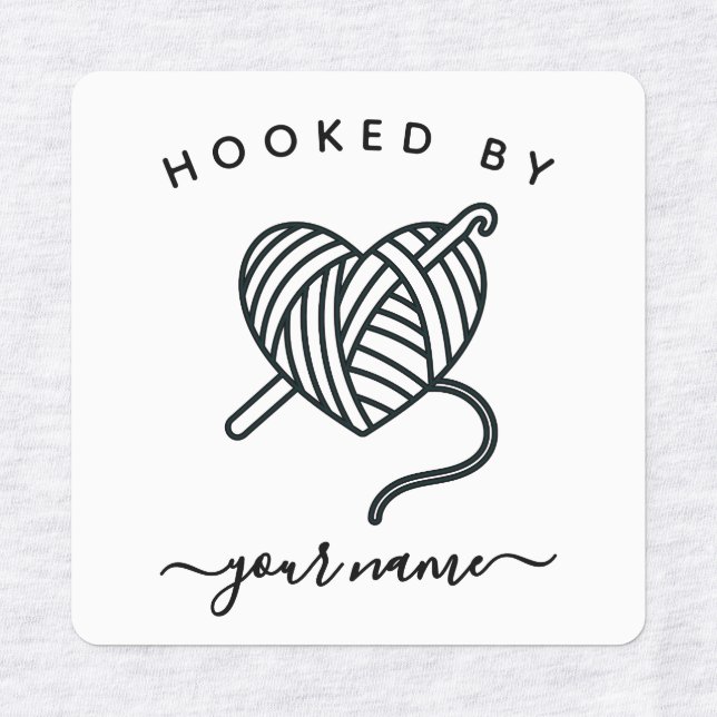 Custom Crochet Iron on Label for crafter (Design 1)