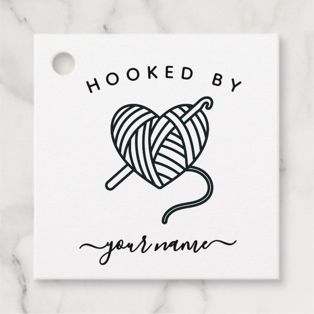 Custom Crochet or knitting Label for crafter (Front)