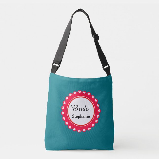 `Custom Cross Body Bag for Bride (Front)