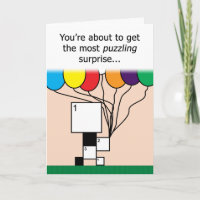 CUSTOM Crossword Puzzle Birthday Card (11x11 Grid)