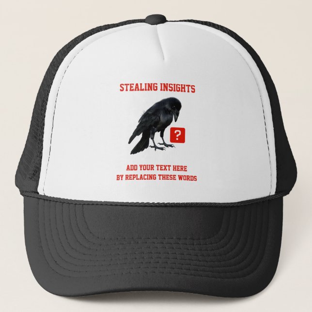 Custom Crow Business Intelligence Analyst Trucker Hat (Front)