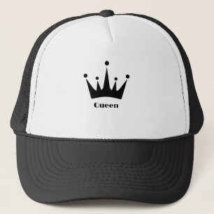 Custom Crown Image Queen Text with Black Colour Trucker Hat