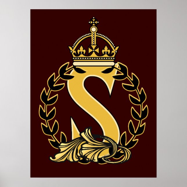 Custom Crown Monogram - S Poster (Front)