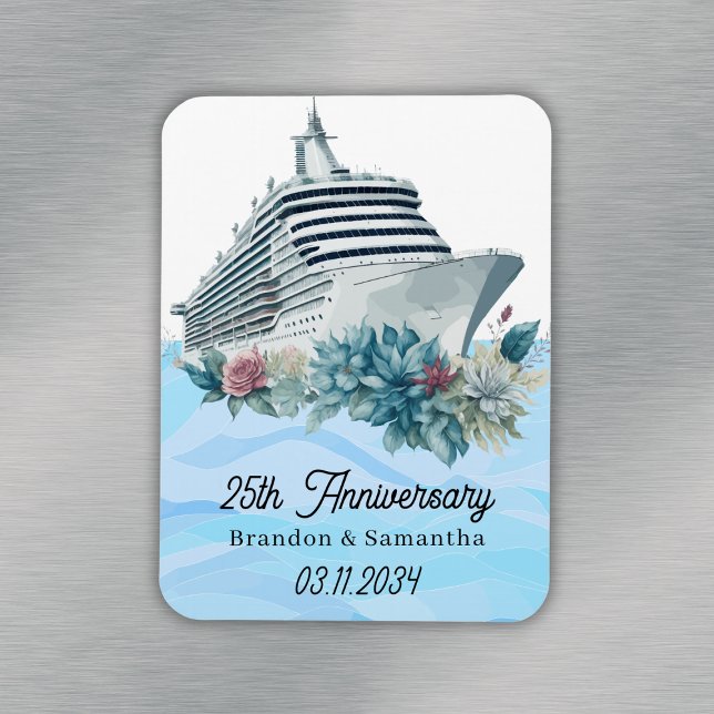 Custom Cruise 25th Wedding Anniversary Keepsake Magnet (Custom Cruise 25th Wedding Anniversary Keepsake Magnet
)