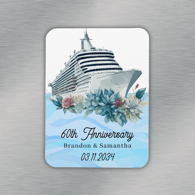 Custom Cruise 60th Wedding Anniversary Keepsake Magnet (Custom Cruise 60th Wedding Anniversary Keepsake Magnet
)