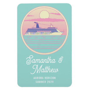 Custom Cruise Door Sign Modern Retro Names Magnet