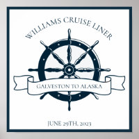 Custom Cruise Ship Nautical Wheel Keepsake