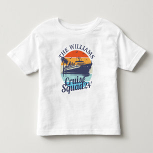 Custom Cruise Squad Family Group Friends Sunset Toddler T-Shirt