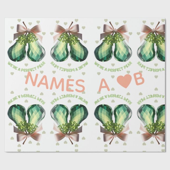 Custom Crystal Valentine Gift Wrapping Paper (Flat)