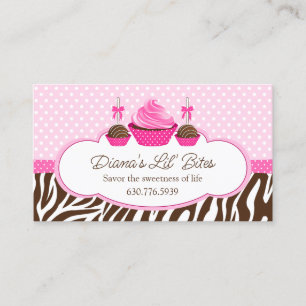 Custom Cupcake and Cake Pops Bakery Business Card