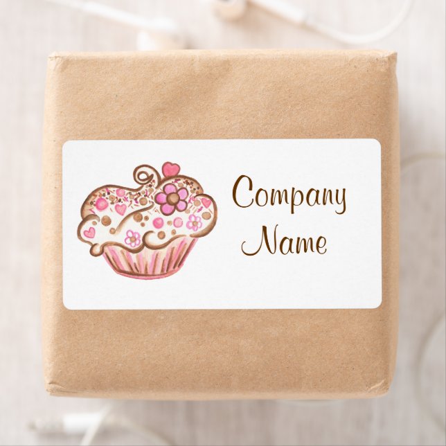 Custom Cupcake Bakery Business Stickers Labels (Insitu)
