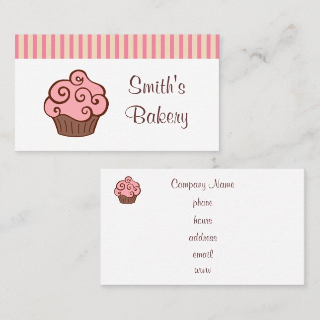 Custom Cupcake Business Cards (Front/Back)