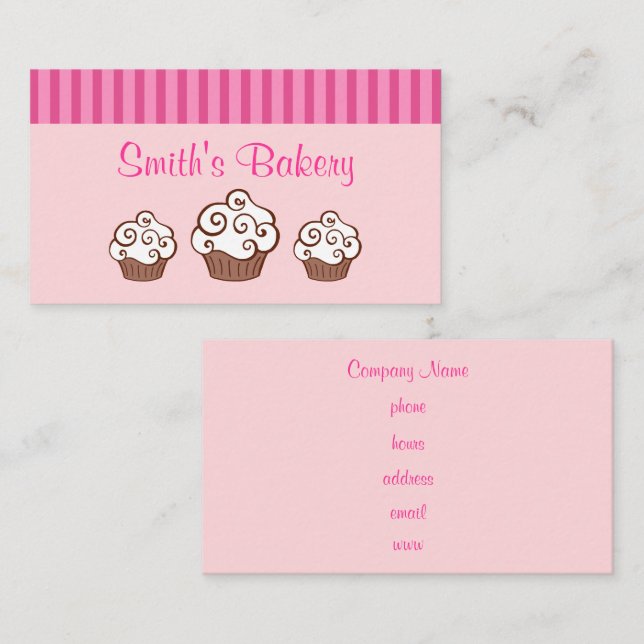Custom Cupcake Business Cards (Front/Back)