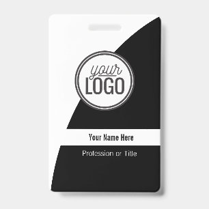 Custom Curved Colour Block Professional Name Badge ID Badge