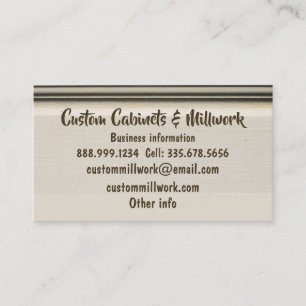 Custom Custom Cabinets & Millwork  Business Card