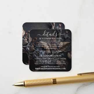 Custom Custom Steampunk Metal Butterfly Details Enclosure Card