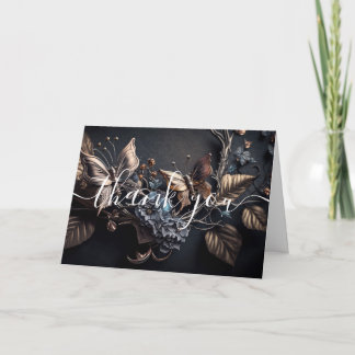 Custom Custom Steampunk Metal Butterfly Thank You Card
