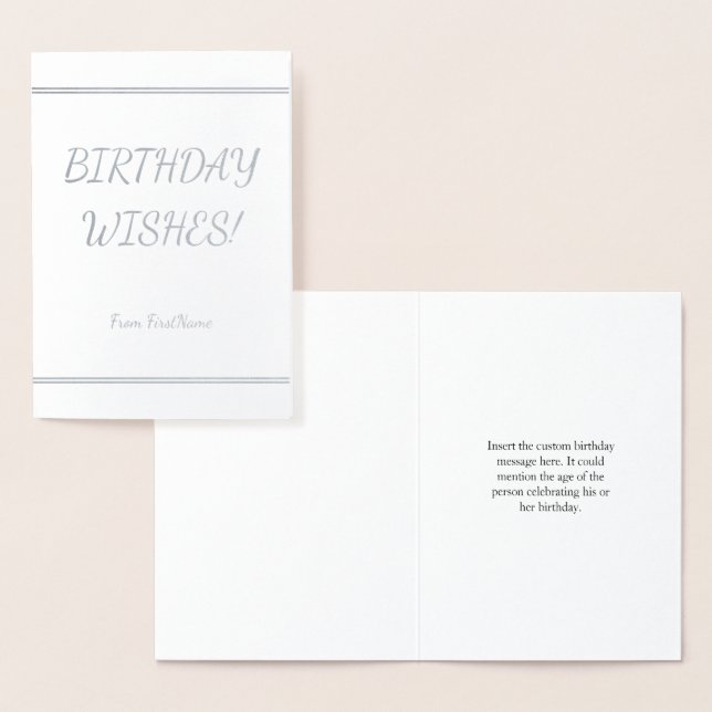 Custom & Customisable "BIRTHDAY WISHES!" Card (Display)