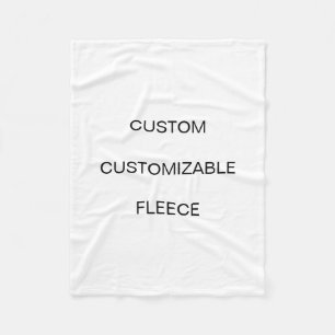 Custom Customisable Customise White Blank Fleece Blanket