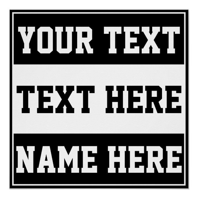 Custom customise name text personalise gift poster (Front)