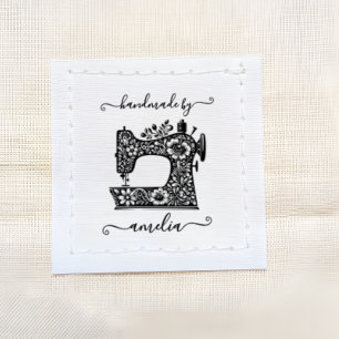 Custom cut and sew machine sew in on label grosgrain ribbon