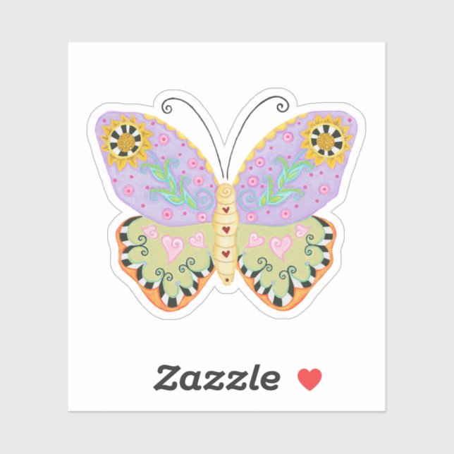 Custom Cut Butterfly Sticker #2 (Sheet)