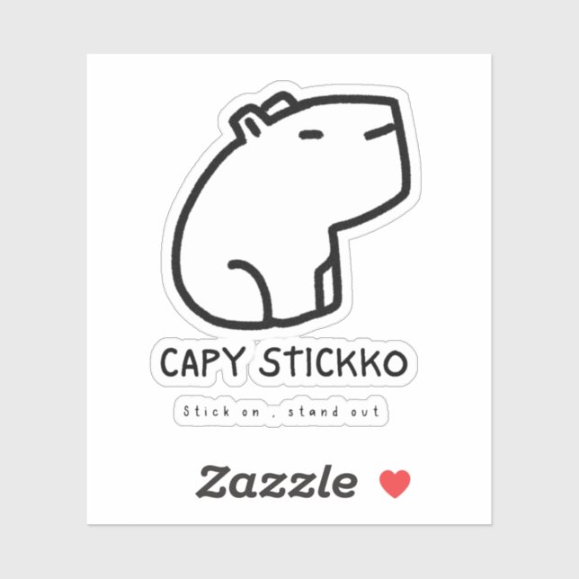 Custom-Cut Capy Stickko sticker (Sheet)