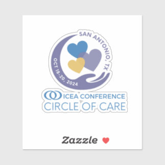 Custom-cut ICEA conference logo sticker