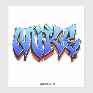 Custom-Cut "Mike" Graffiti Vinyl Sticker