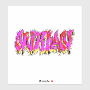 Custom-Cut "Mirian" Graffiti Vinyl Sticker