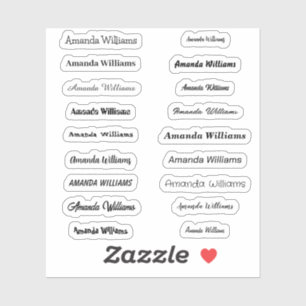 Custom Cut Name Stickers