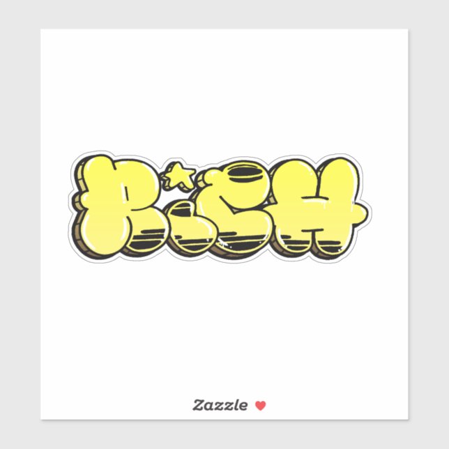 Custom-Cut "Rich" Graffiti Vinyl Sticker (Sheet)
