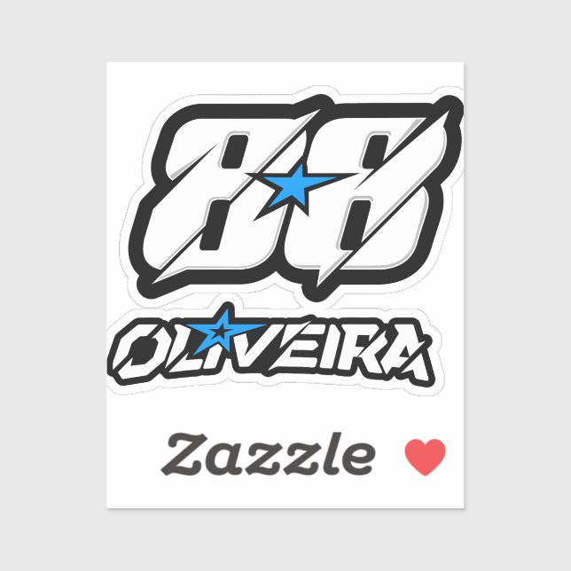 Custom-Cut Vinyl Sticker 88 Oliveira (Sheet)